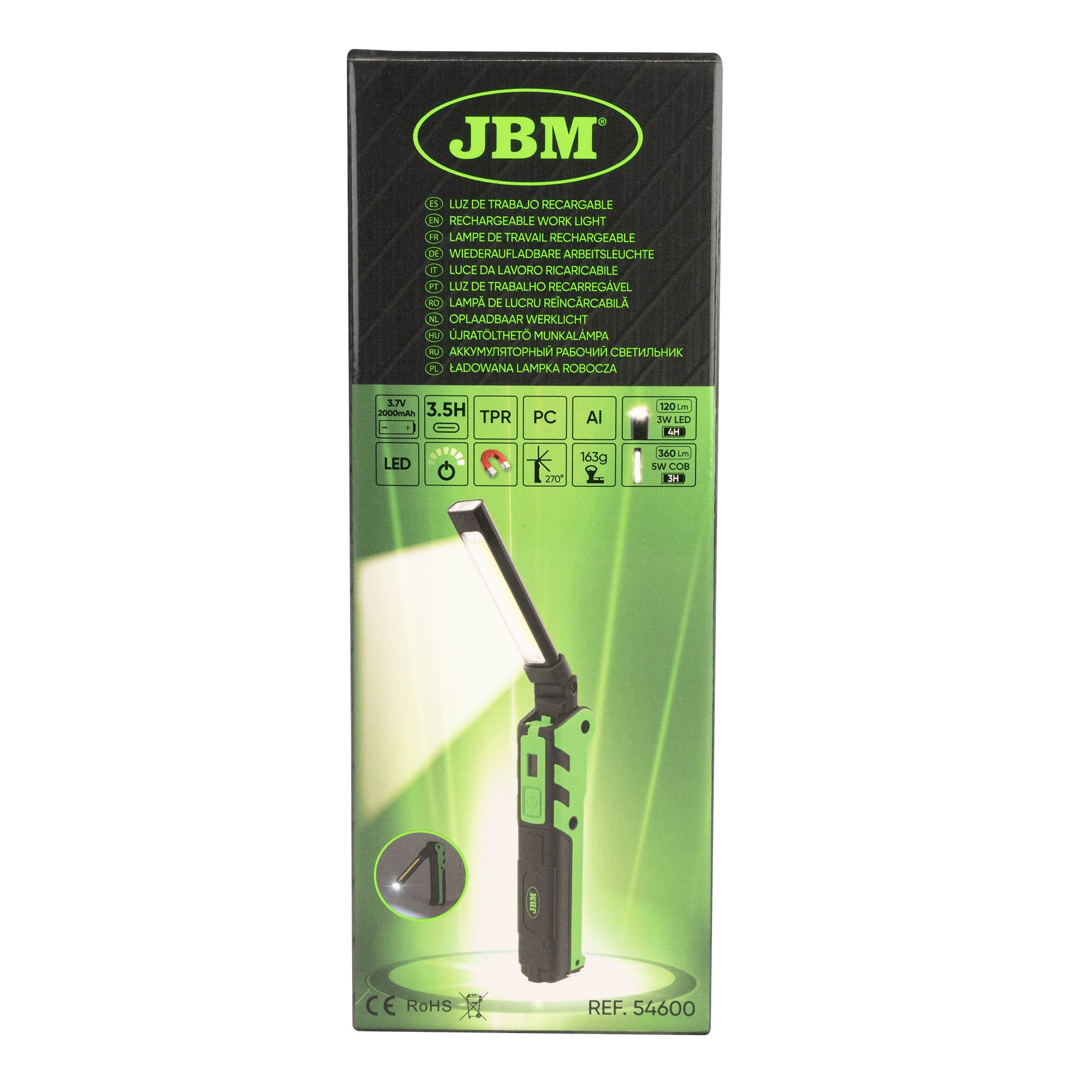 MINI LÁMPARA LED ARTICULADA IMANTADA - 360LM