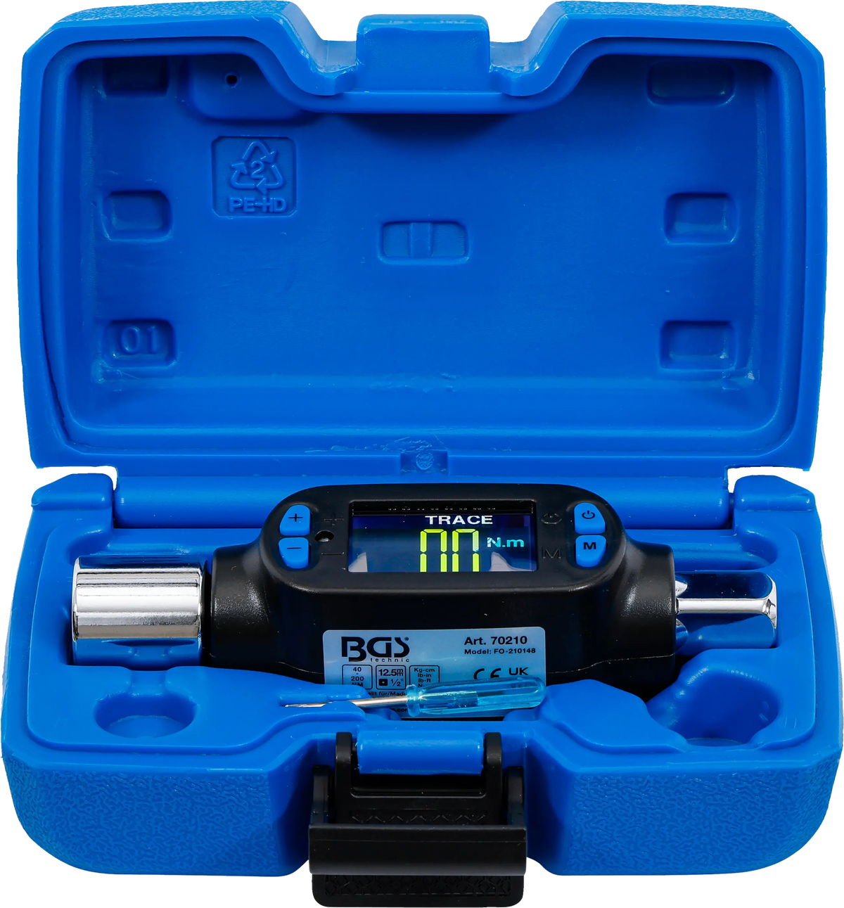 Adaptador Dinamométrico Digital 1/2" (40 - 200 Nm) con Pantalla LCD BGS