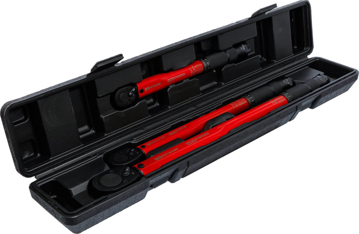 Juego Completo de Llaves Dinamométricas (3 Piezas: 1/4", 3/8", 1/2" - 2 a 210 Nm) BGS