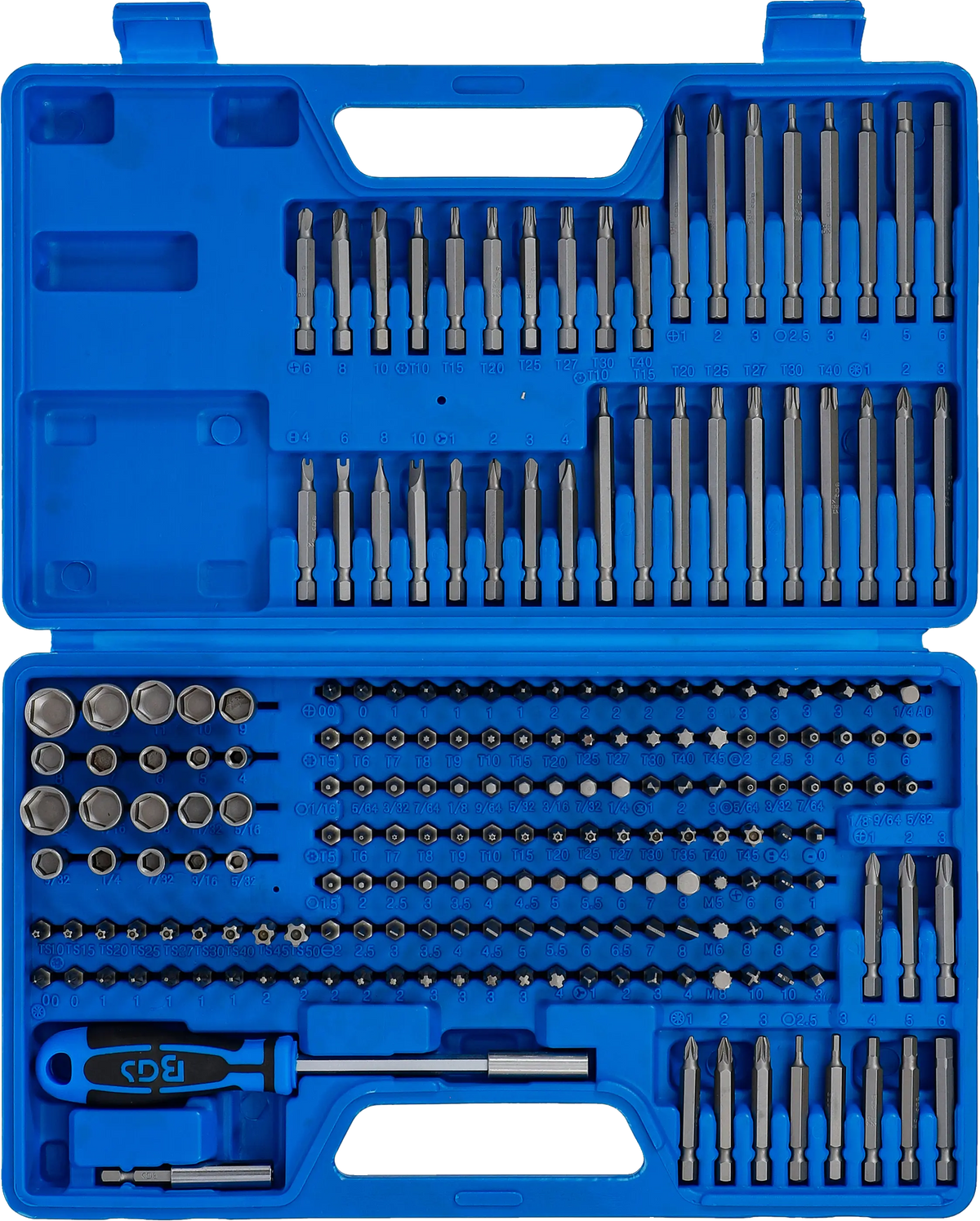 Juego de Puntas BGS 1/4" (208 Piezas)
