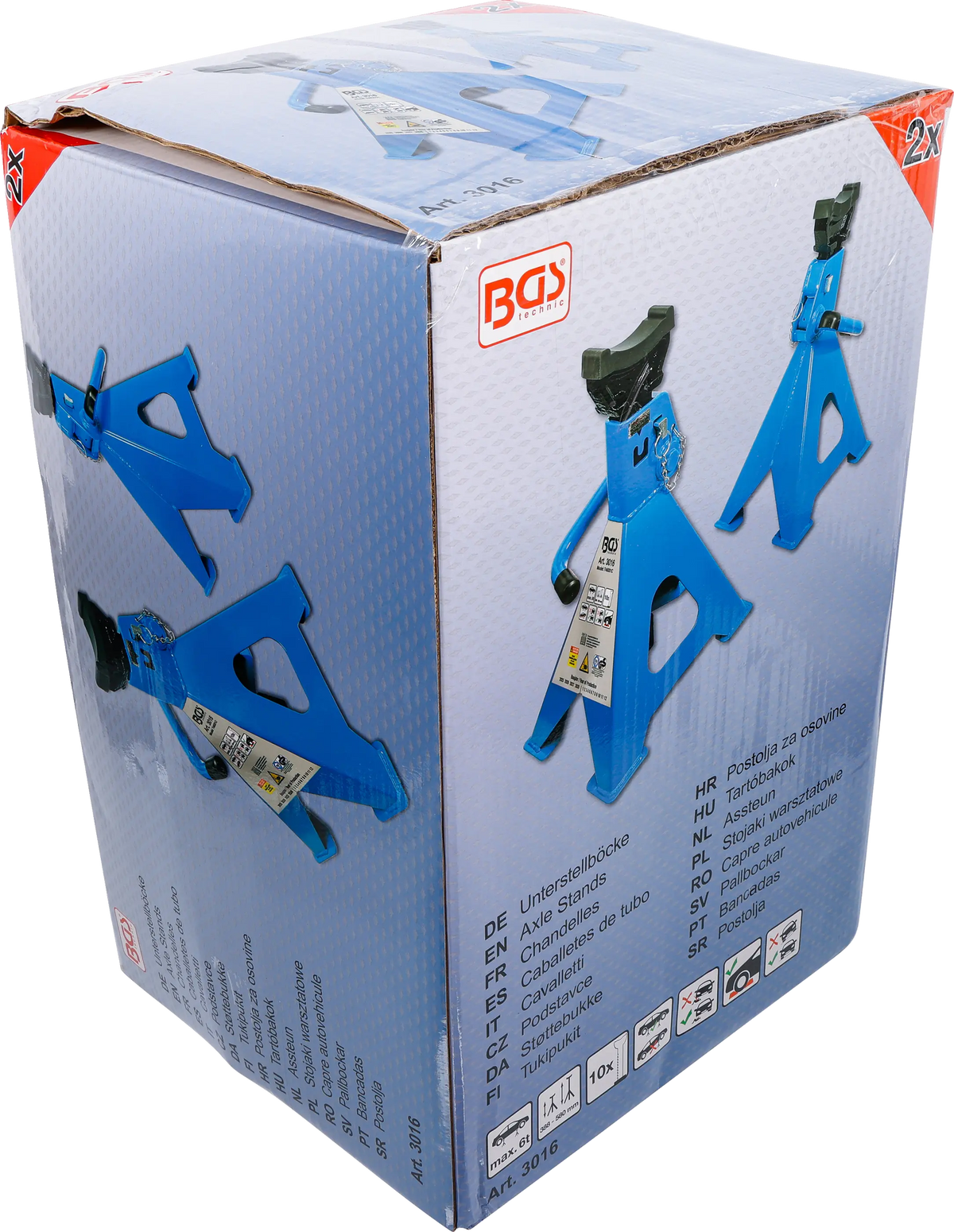 Juego de Burras de Taller 6 Toneladas (2 Und) con Soporte de Goma BGS