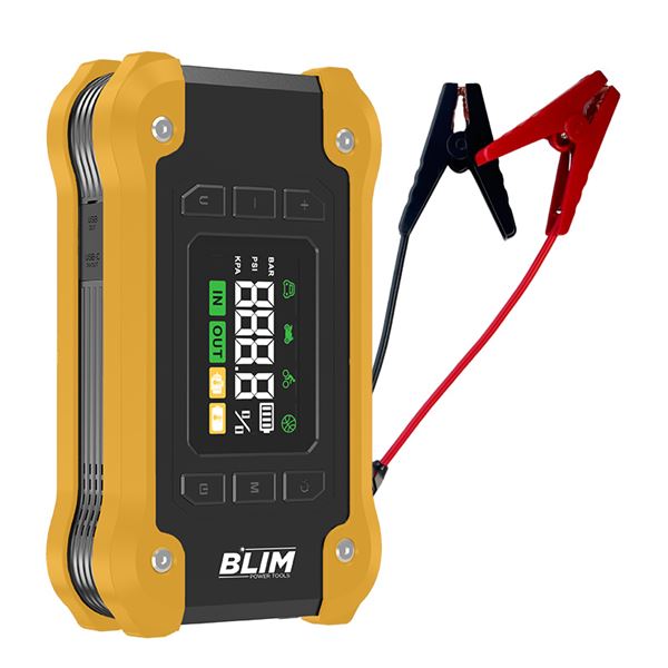 Arrancador de Baterías 4 en 1 BLIM | 16.000 mAh con Compresor y Powerbank