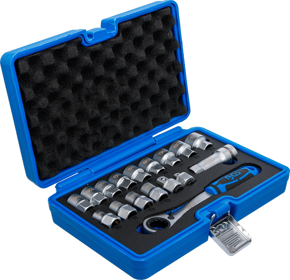 Juego de Llaves de Vaso Pasantes BGS (Gear Lock) | 10 - 24 mm | 17 Piezas