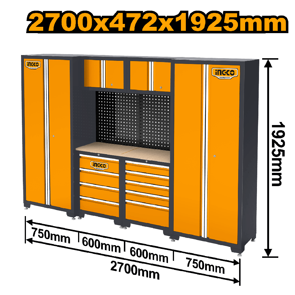 Conjunto Modular / Mueble de Taller INGCO (6 Armarios)